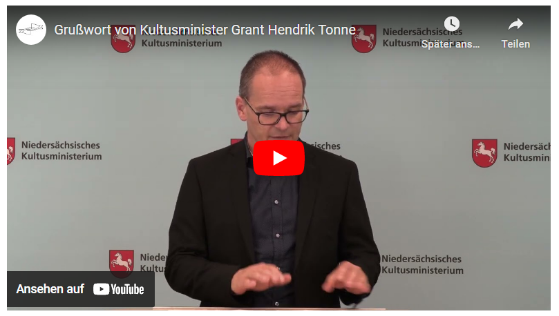 190 Jahre BBS I Uelzen Grußwort von Kultusminister Grant Hendrik Tonne.