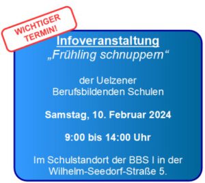 Frühling Schnuppern 2024 der Berufsbildenden Schulen Uelzen