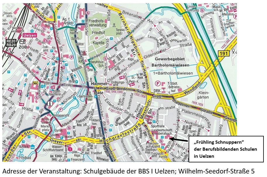 Lageplan BBS I Uelzen - Wilhelm-Seedorf-Straße