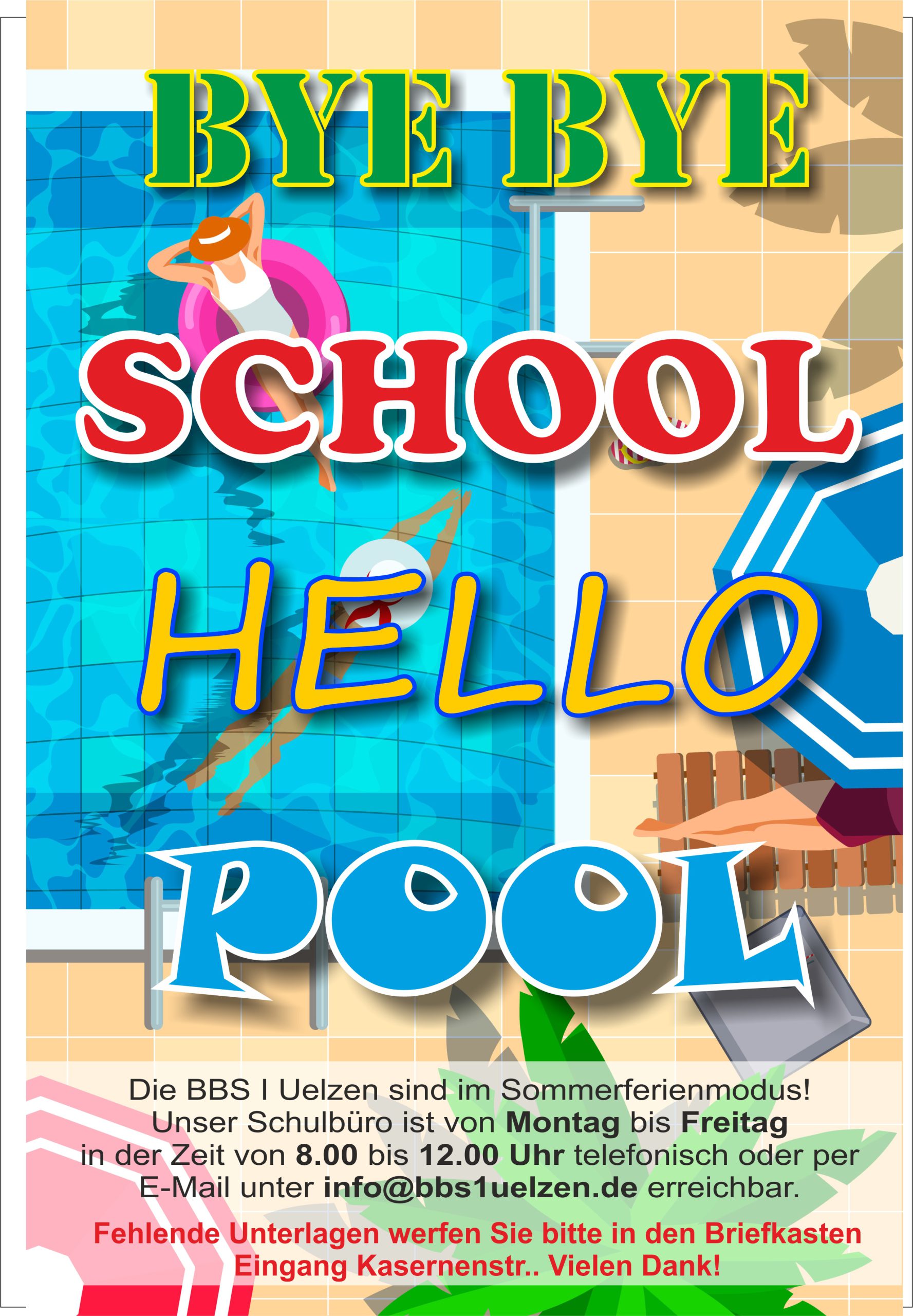 Die BBS I Uelzen sind im Sommerferienmodus! Unsere Schulbüros sind Montag bis Freitag in der Zeit von 8.00 bis 12.00 Uhr telefonisch oder per Mail erreichbar